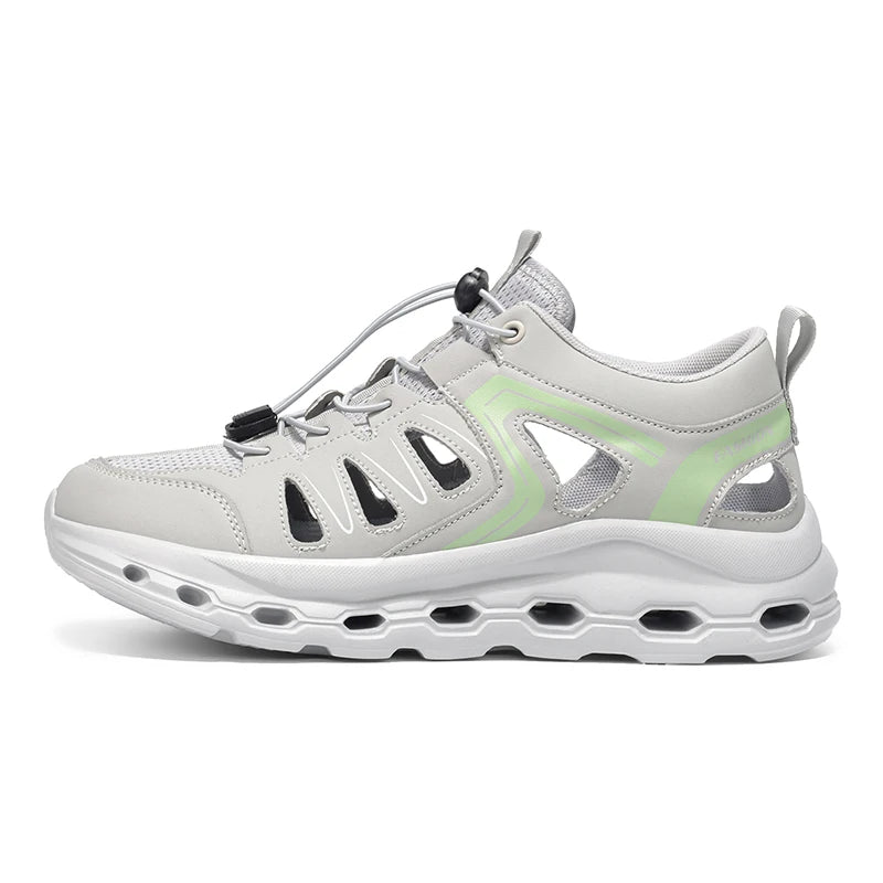 Unisex Sports Shoes Summer Soft Sole Rebound Cushioning Anti Slip Trendy Hollowed Out Mesh Wide Last Outdoor Running Shoes
