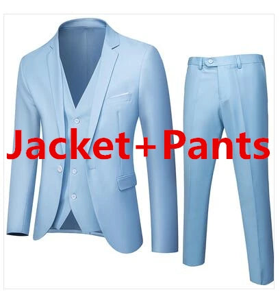 Men's Dark Green Suit Two-Piece, Asian Sizes Slim Dress Jacket and Pants,Wedding / Party Blazer Coat+Trousers Red Blue Black