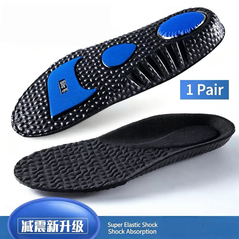 Men's Flower Shock Absorption Insole with Air Cushion for Comfortable Running, Sweat Absorption, and Soft Elasticity