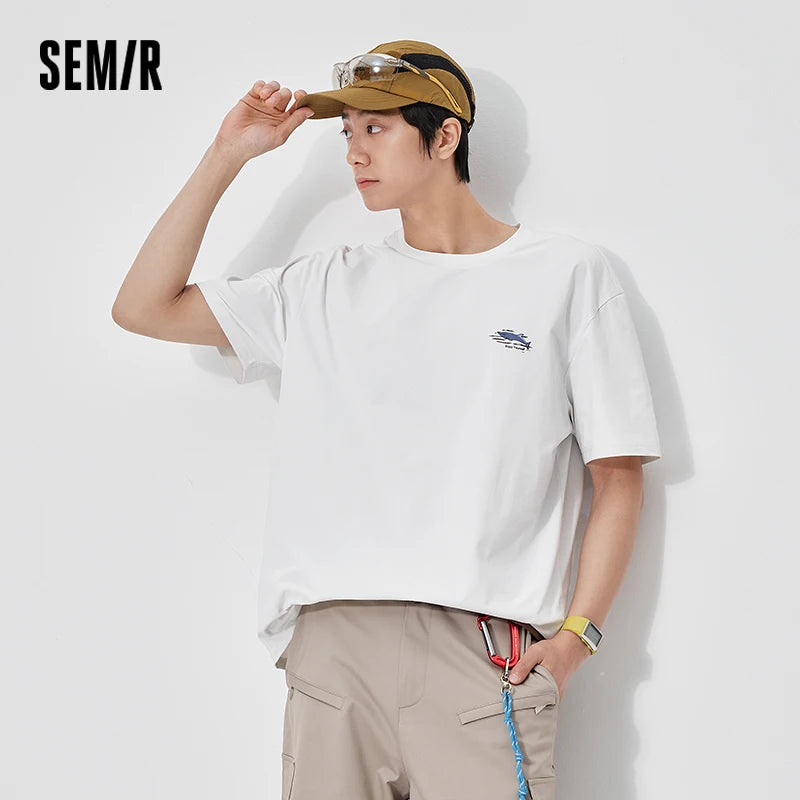 Semir Mens Tshirt 2026 Trendy Pattern Printed Quick Dry Knitted UV Protection Antibacterial Casual