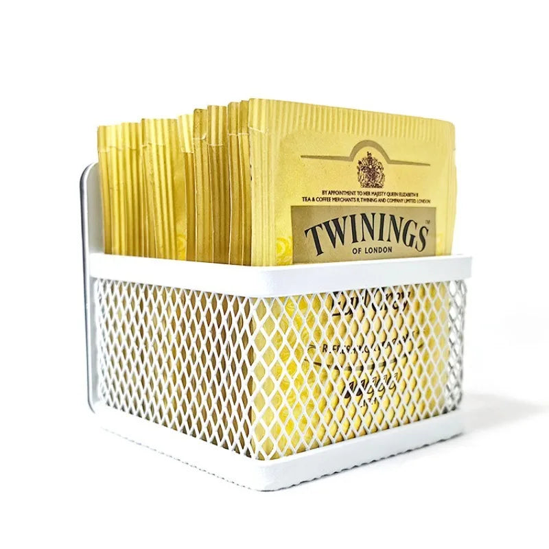 1PC Large capacity metal tea bag storage rack for placing storage rack,tea room,office pantry,, three colors choose from