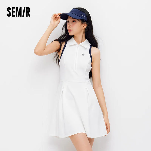 រ៉ូបស្ត្រី Semir កអាវប៉ូឡូពណ៌ចម្រុះ អាវយឺតស្ព័រខ្នាតតូច 2026 អាវធម្មតាសម្រាប់រដូវក្តៅ