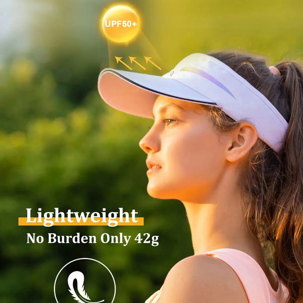 WRLES  Summer Running Caps Breathable UV Protection Baseball Hats Cycling Hiking Beach Sport Tennis Empty Top Sun Visor Hat