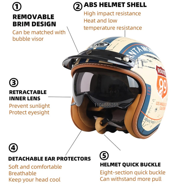 មួកសុវត្ថិភាពម៉ូតូ Capacete De Moto Scooter មួកសុវត្ថិភាពមុខបើកចំហរ ច្រើនលំនាំ Casco Moto Equipment Four Seasons ECE DOT អនុម័ត