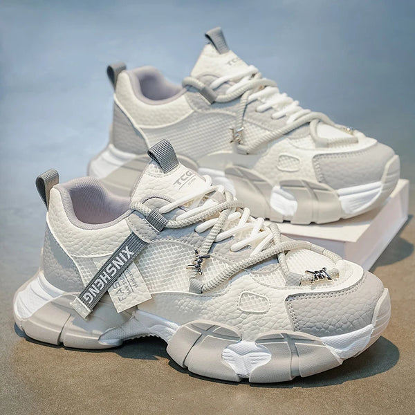 Chunky sneakers Men's breathable casual shoes four seasons new lightweight soft-sole comfort outdoor speed sports running shoes