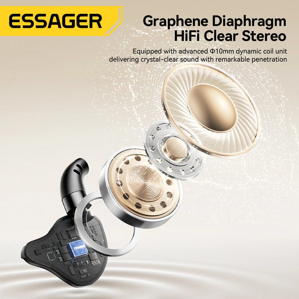 កាសស្តាប់ត្រចៀក Essager Game មានខ្សែ HIFI Bass ក្នុងត្រចៀក USB ប្រភេទ C 3.5mm ជាមួយខ្សែដែលគ្រប់គ្រងដោយមីក្រូហ្វូន កាសកាត់បន្ថយសំឡេងរំខាន