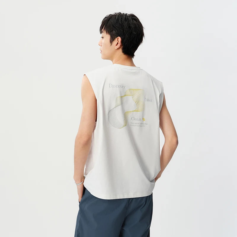 Semir Men Tank Top Quick Dry UV Protection Color Block Print Crew Neck Knit Tank 2026