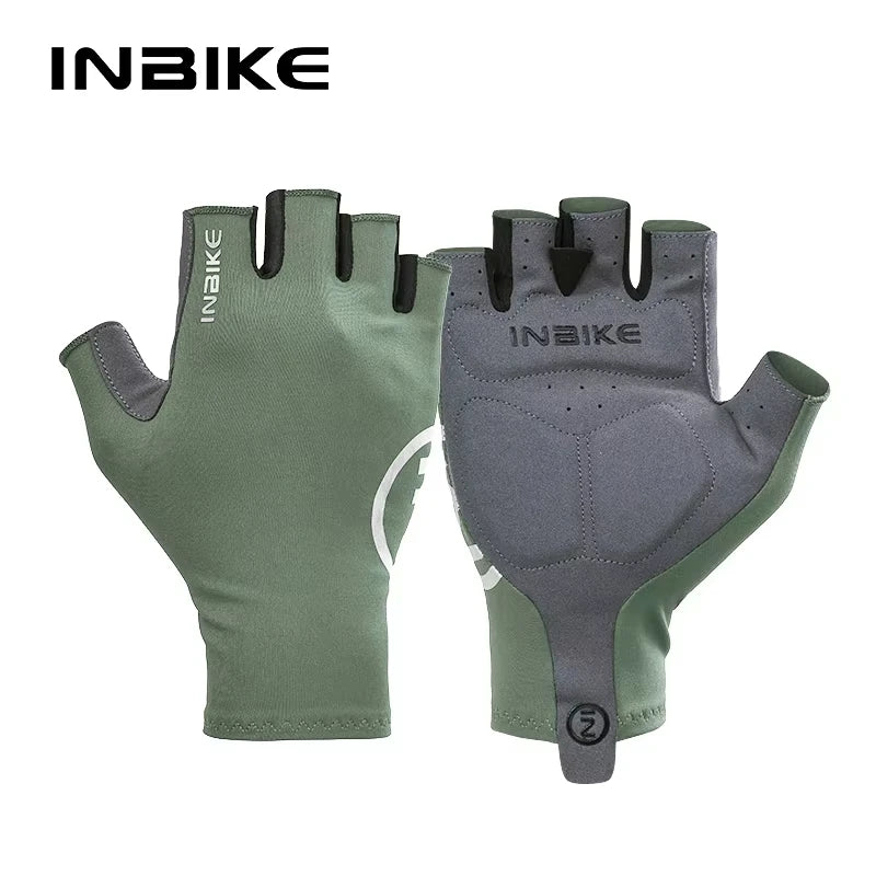INBIKE Cycling Gloves Summer MTB Bike Gloves for Men Biking Gloves Gel Padded Half Finger Road Bike Bicycle Gloves Accessories
