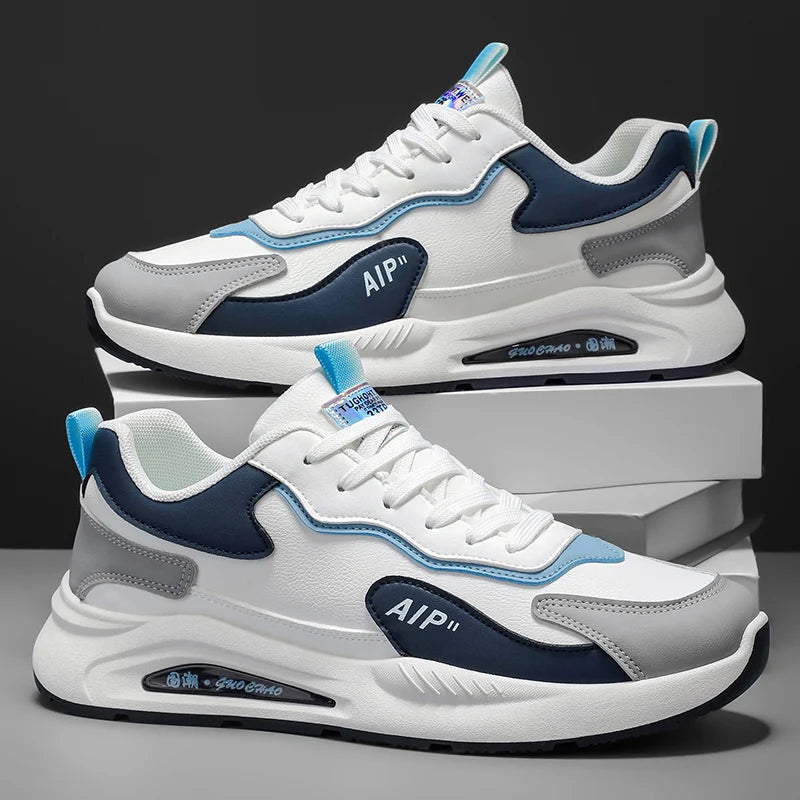 Men's casual sneakers four season soft sole non-slip outdoor racing running shoes fashion students breathable speed sports shoes