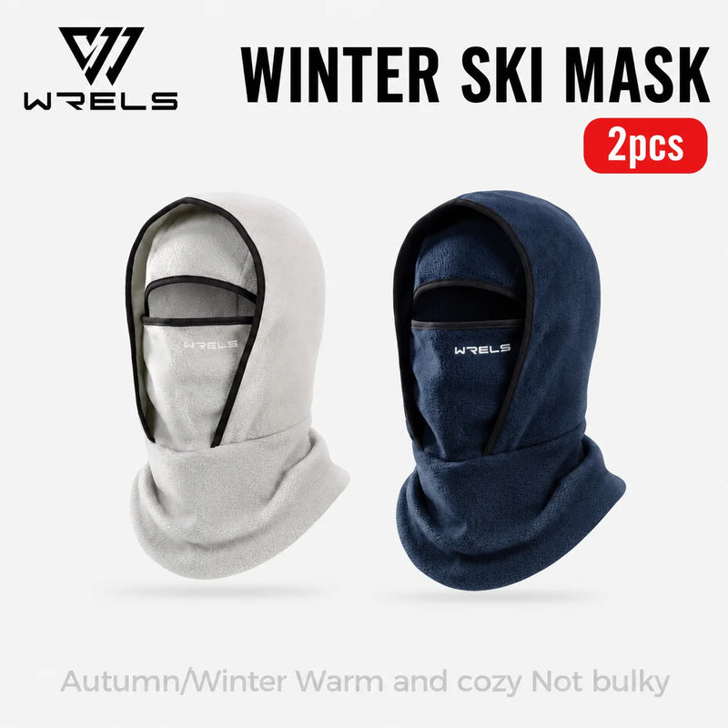 WRELS Balaclava Ski Mask Thermal Anti Cold Cycling Full Face Mask Thick Warm Motorcycle Helmet Liner Men Women Outdoor Sport Cap