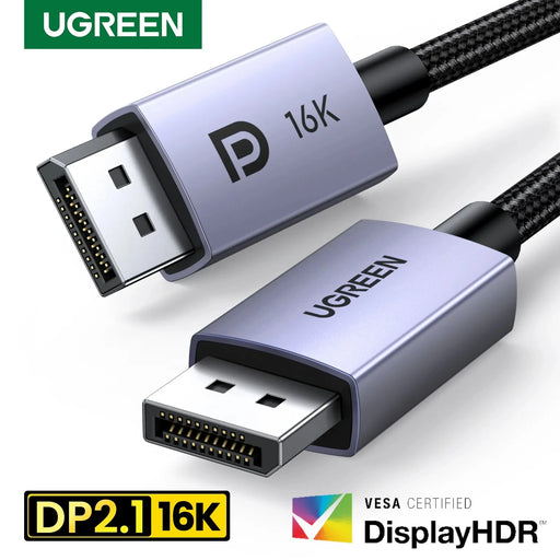 UGREEN Displayport Cable 16K 8K Video Audio Cable for Xiaomi TV Box PC Laptop Monitor Video Game DP Cable Display Port