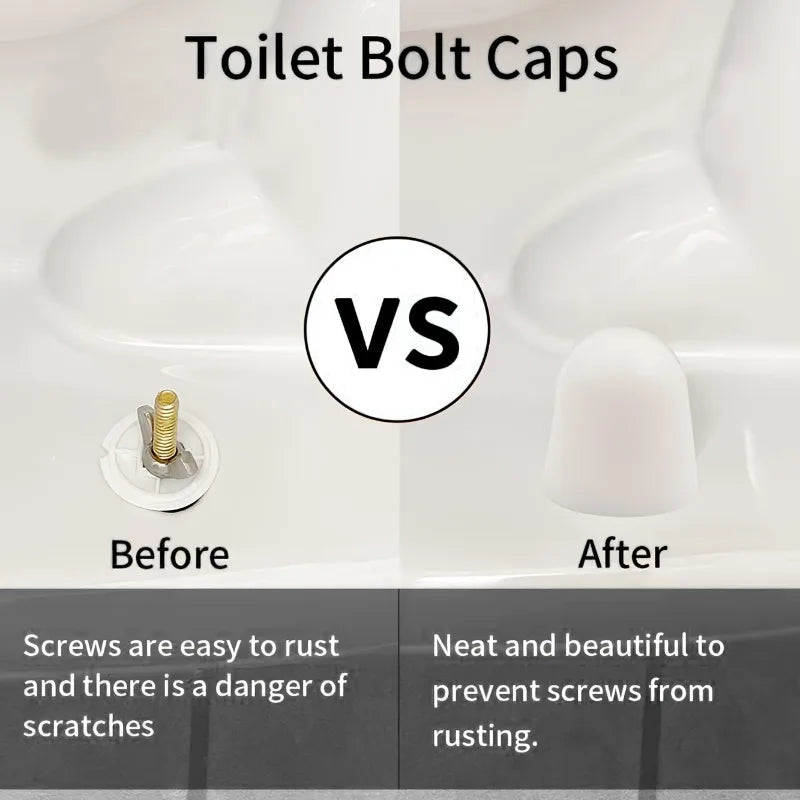 2pcs Round Toilet Bolt Covers -Setup Additional Washers,  Unattractive Bolts, And Makes Toilet Upkeep Easier toilet accessories