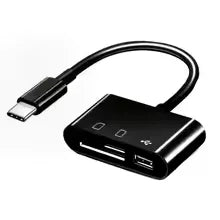 3-in-1 Card Reader Adapter Type C To SD TF Memory Card Reader USB Type C OTG Converter For Huawei Samsung Xiomi Phone Tablet