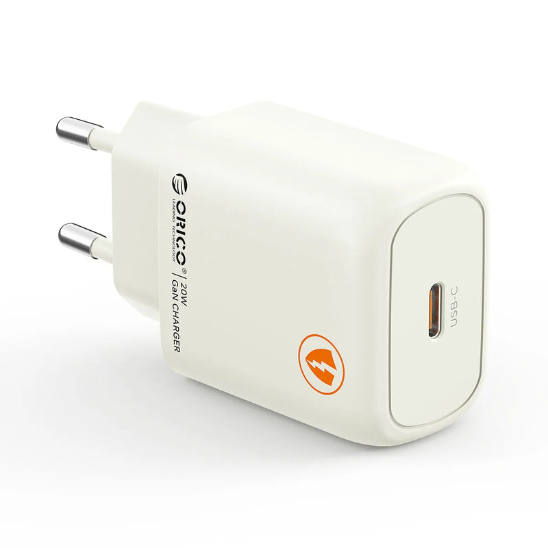 ORICO GaN 20W Charger PD Fast USB Type C Mini Charging USB C PD3.0 QC3.0 Quick Charging For iPhone 16 15 14 Mobile Phone Charger