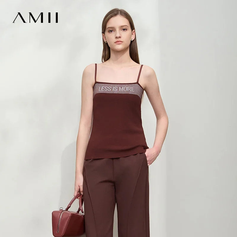 អាវកាក់ប៉ាក់សម្រាប់នារី Amii Minimalist រដូវក្តៅឆ្នាំ ២០២៦ ថ្មី ងាយស្រួលប្រើ អក្សរ Jacquard ស្តើង ខាងក្នុង អាវខ្លីសម្រាប់នារី 12512016
