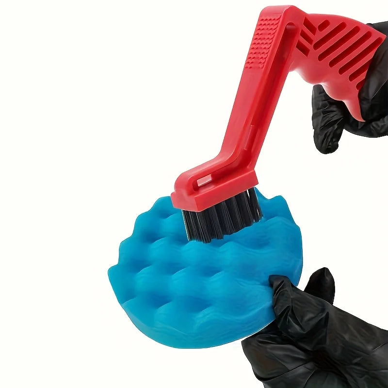 1pc Polishing Pad Cleaning Brush - Durable Nylon Bristles,Polishing Spur Tool Stain Cleaning Brush, for Polishing Pad Cleaning