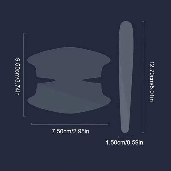 SEAMETAL 8PCS Universal Car Door Handle Bowl Scratch Protective Stickers Transparent Car Handle Anti-collision Protection Strip