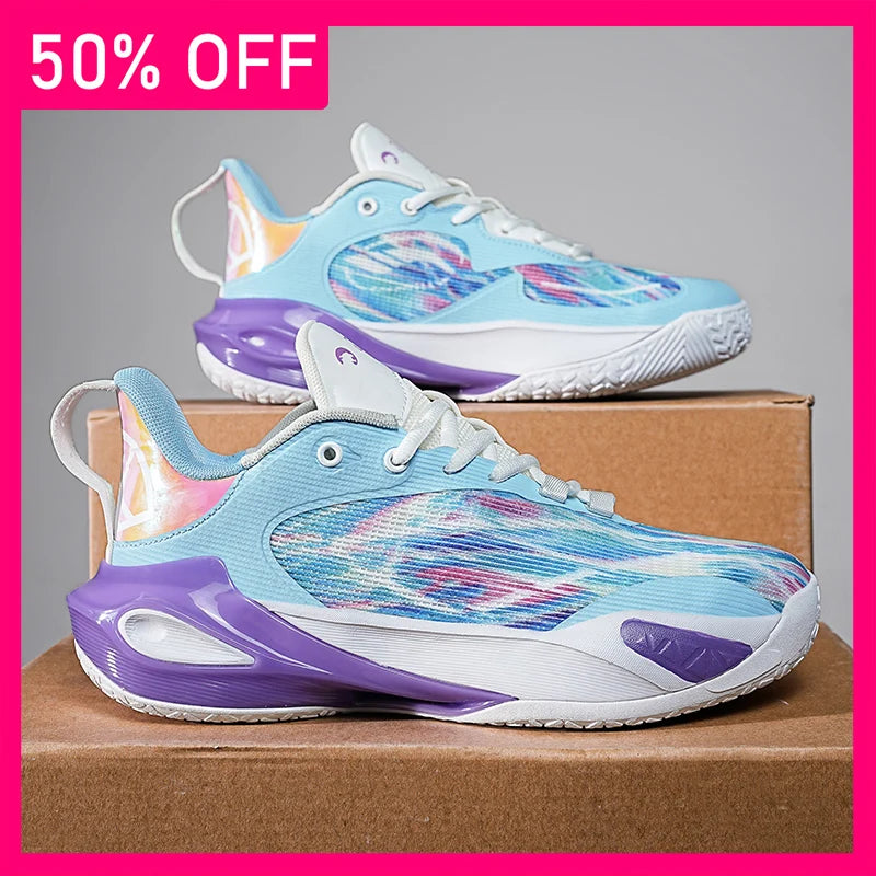 Unisex Basketball Shoes High Quality Mesh Breathable Practical Competition Training Shoes Rebound Anti Slip Flat Shoes for Teen