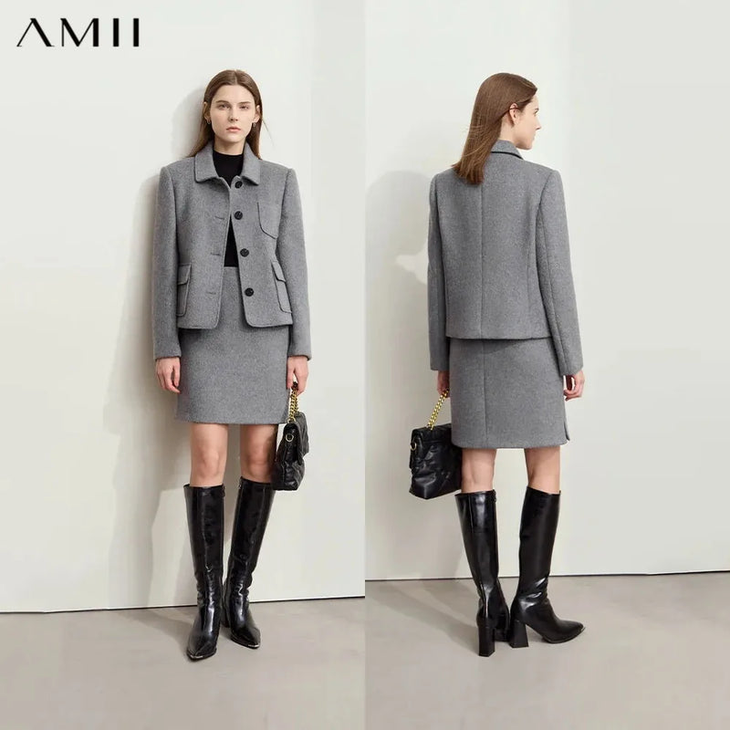 អាវធំរោមចៀម AMII Minimalist សម្រាប់នារី 2026 រដូវរងាថ្មី កអាវកអាវវែង ដៃវែង មានខ្សែចង អាវធំសម្រាប់នារីធ្វើដំណើរ 12444027