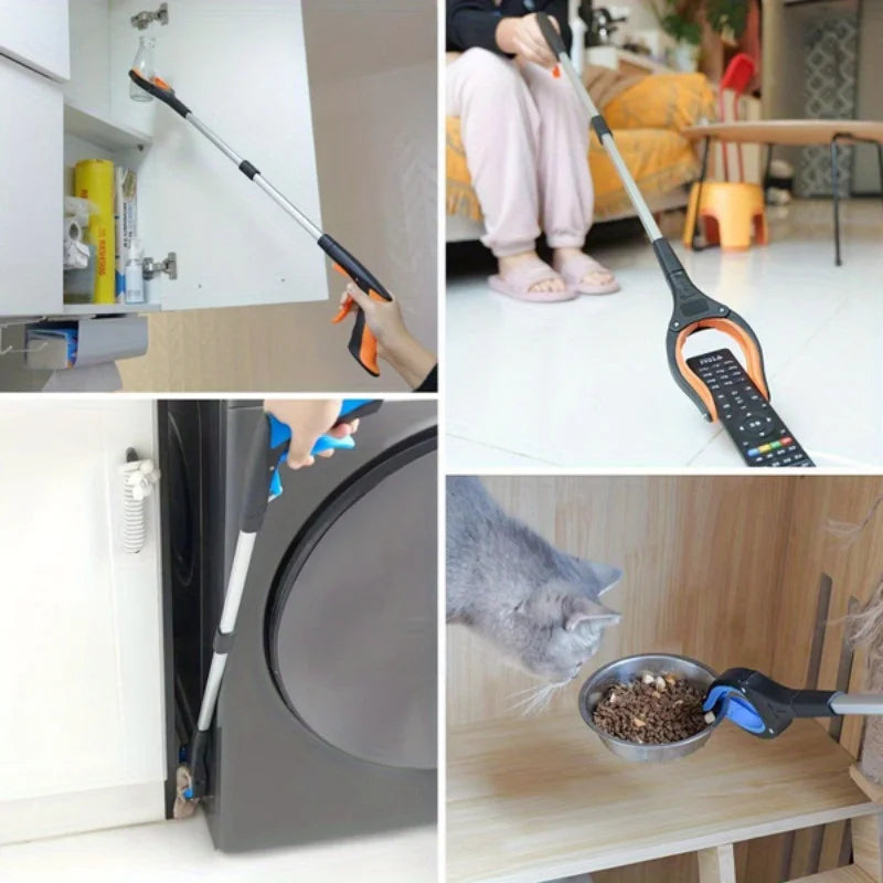 32-Inch Heavy Duty Garbage Grabber with 360° Rotating Clamp - Lightweight, Ideal for Seniors & Outdoor Use, laugage foldable