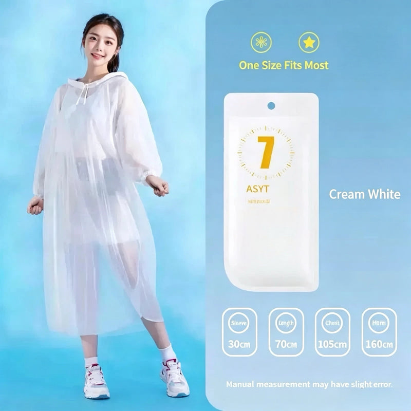 Compressed Disposable Card Raincoat Waterproof Hooded Emergency Poncho For Outdoor Travel