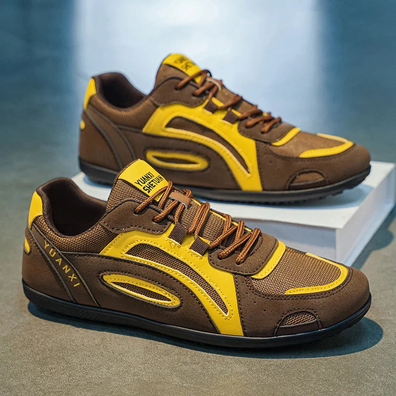 Men's flat casual sneakers Four Season new breathable light anti-slip comfort fashion outdoor walking sports running board shoes