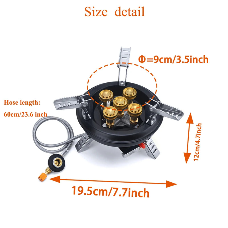 Camping Gas Stove High Pressured Hiking Burner 16000W BRS-201 Windshield Butane Gas Burner With Pizeo Ignition  for Traveling