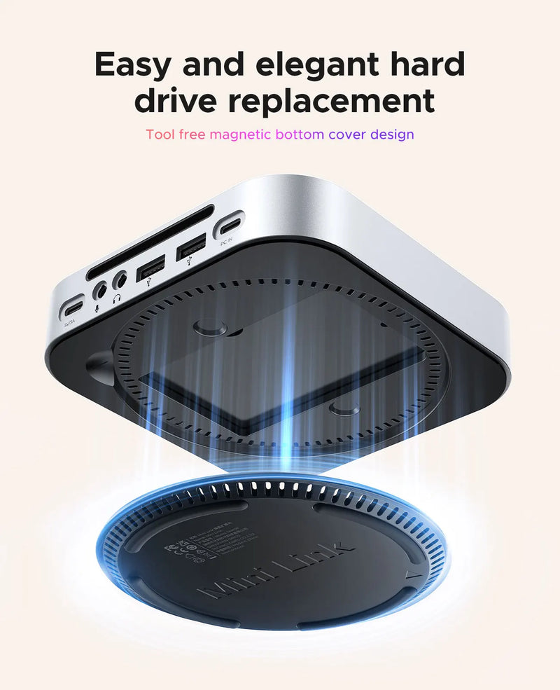 ORICO 40G MiniMate USB HUB Docking Station for Mac Mini M4 M4 Pro M.2 NVMe 512G 1T 2T Portable Mobile Hard Drive USB-A&C Port