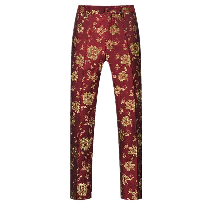 Autumn New Embroidery Suit Trousers Men's, Fashion Casual Pants, Blue Red White Green Pantalones Hombre, Asian Size M-5XL 6XL