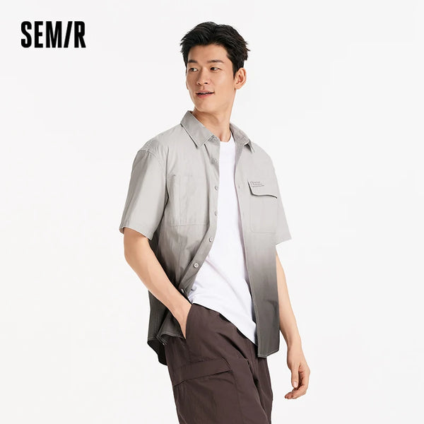អាវបុរស Semir ឆ្នាំ ២០២៦ អាវដៃខ្លីបុរាណសម្រាប់ធ្វើការ សាមញ្ញ ទាន់សម័យ ស្ទីលធម្មតា ទន់ មានផាសុកភាព ពាក់ប្រចាំថ្ងៃ