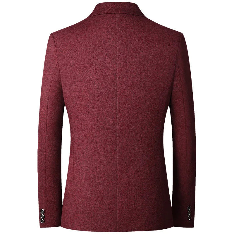 2026 New Men's Red Suit Jacket, Asian Size Blue Slim Coat, Gray Yellow Blazers, M-4XL