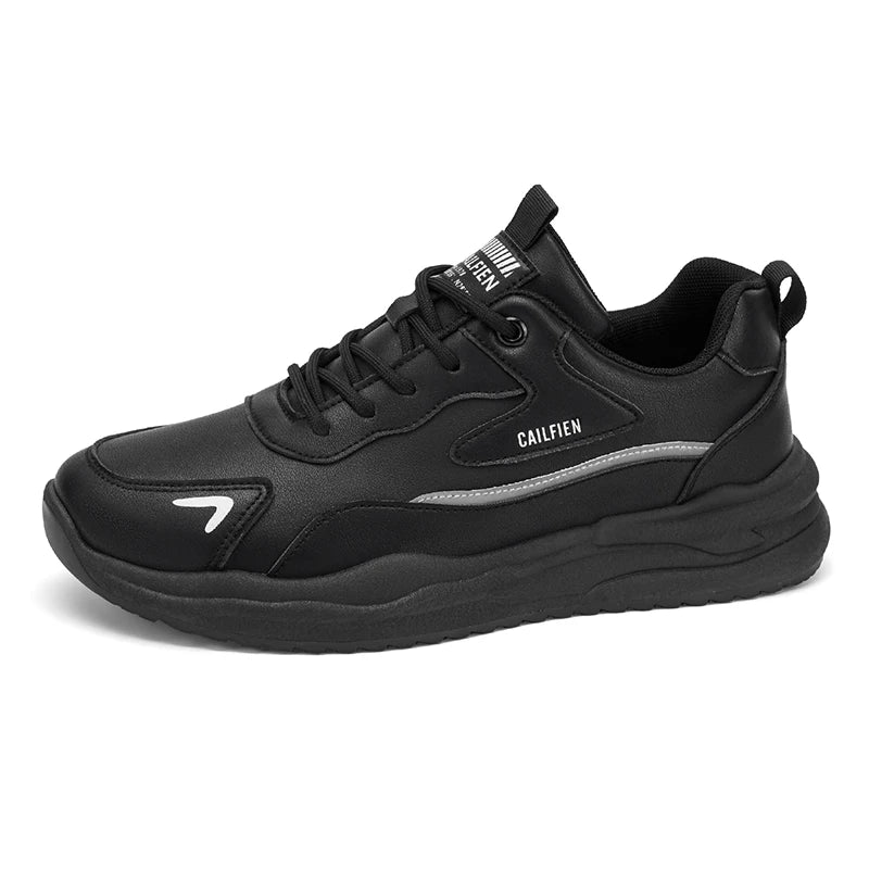 Mens Running Shoes 2025 Autumn New High-end White Thick Soled Sneakers Breathe Cushioning Outdoor Street Casual Sneakers for Men