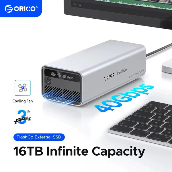 ORICO 4TB External SSD USB4 40Gbps Storage Expansion Disk RAID 0/1/5/JBOD High-Speed Storage Solid State Drive for PC Laptop SSD