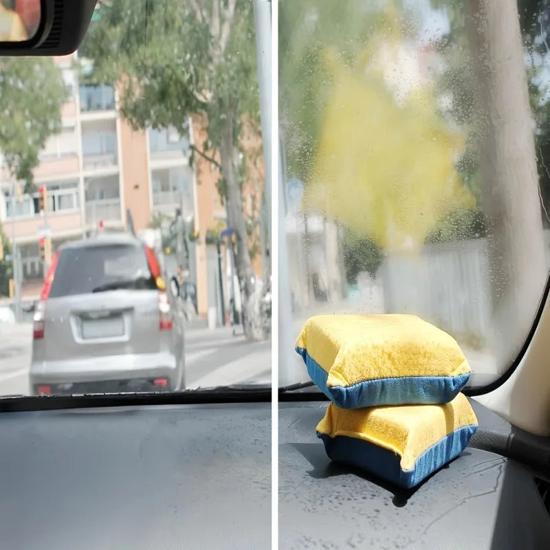 1/2pcs Microfiber fiber car window sponge wipe, super absorbent, suitable for car window glass and mirrors Car cleaning tools