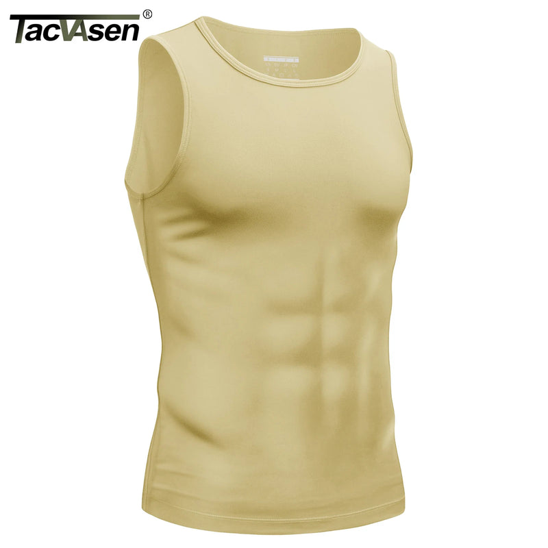 TACVASEN Men's Compression Tank Top Sleeveless Quick Dry Stretch Athletic Base Layer for Workout Gym Training Fitness Muscle Top