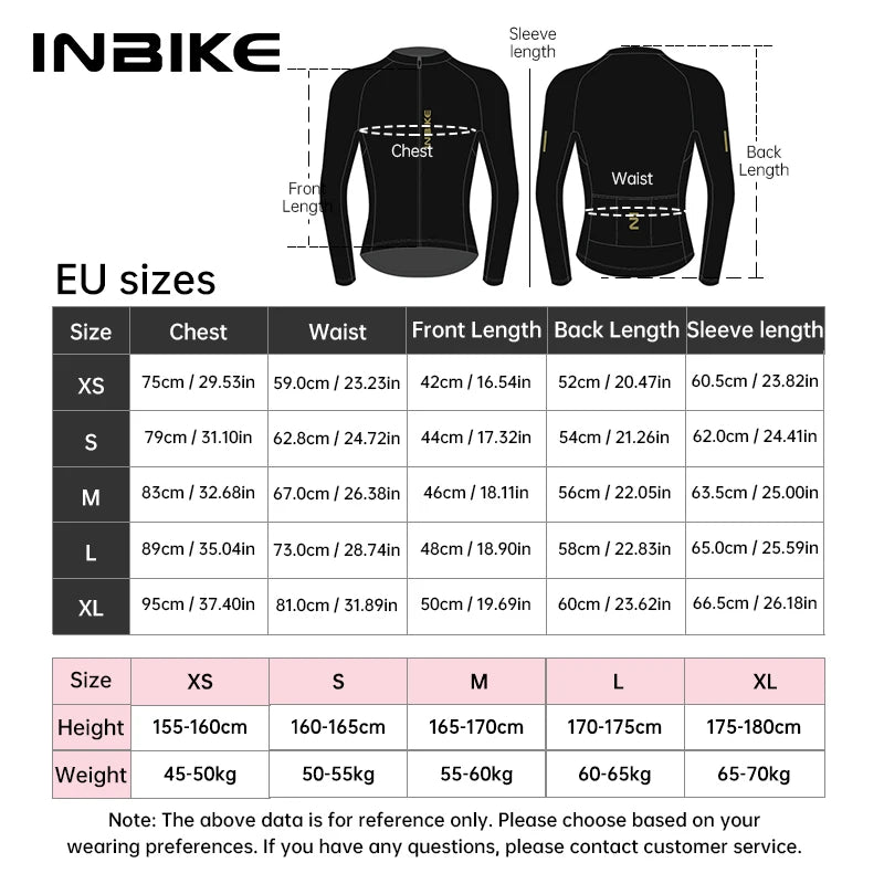 INBIKE Women's Cycling Jerseys Long Sleeve Bike Biking Shirts Moisture-wicking Full Zip with Pockets Road Bicycle MTB Clothing