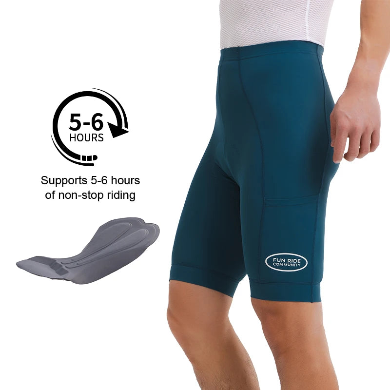 INBIKE 2025 Men's Cycling Shorts Seamless Design Bicycle Biking Shorts Pants Reflective Logos with Side Pockets MTB Clothing Man