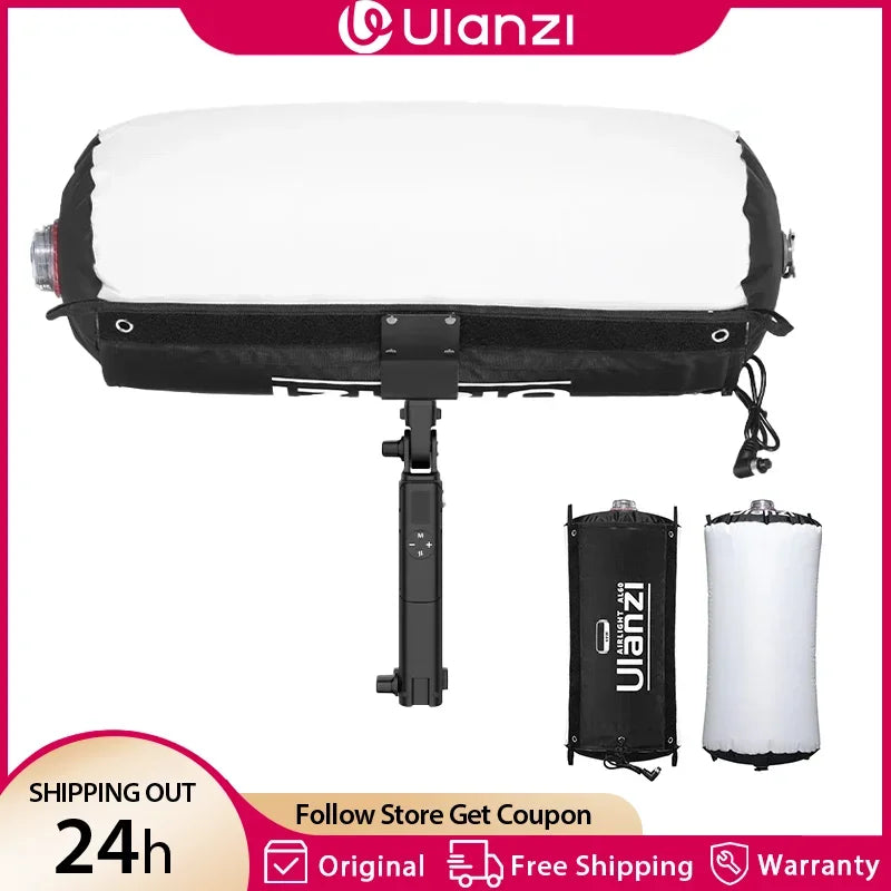 អំពូលភ្លើងបំពង់ខ្យល់ Ulanzi AL60 AL120 68W 136W បញ្ជាដោយកម្មវិធី អំពូល LED 2700K-6500K អំពូលដៃពីរពណ៌សម្រាប់ការថតរូប