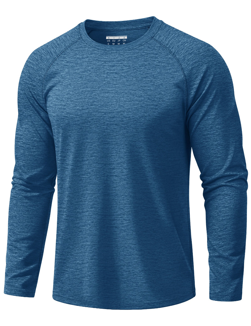 TACVASEN Quick Dry UPF 50+ Workout T-shirts Mens Long Sleeve Athletic Shirts Performance Sports Running Tee Tops Sun Protection