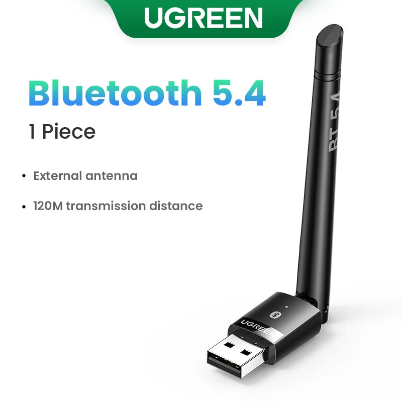 UGREEN USB Bluetooth 5.3 5.4  Dongle Adapter for PC Speaker Wireless Mouse Keyboard Music Audio Receiver Transmitter Bluetooth