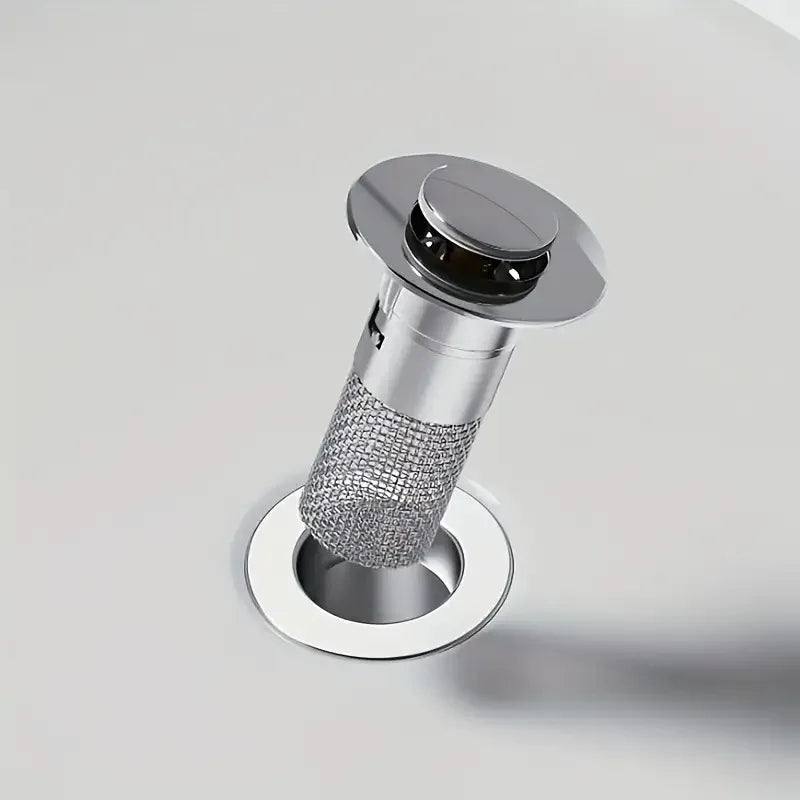 1/2 piece bathroom hair filter mesh, made of mesh material and chrome-plated plastic, suitable for kitchen sinks and bathrooms