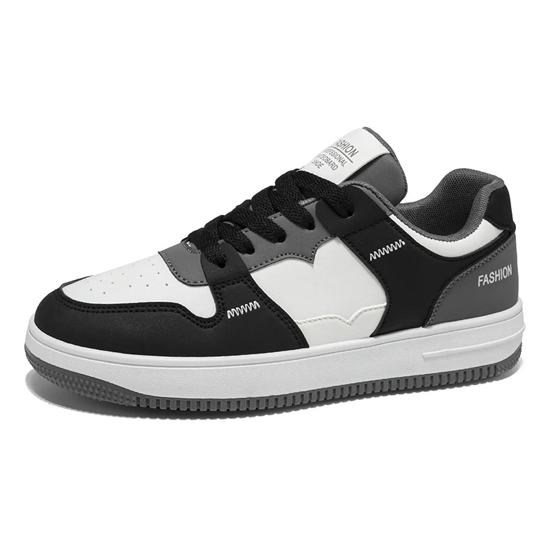 Men's Casual Shoes Four Seasons Soft-Sole Anti-Slip Outdoor Walking Shoes Fashion Youth Breathable Light Flat Sports Board Shoes