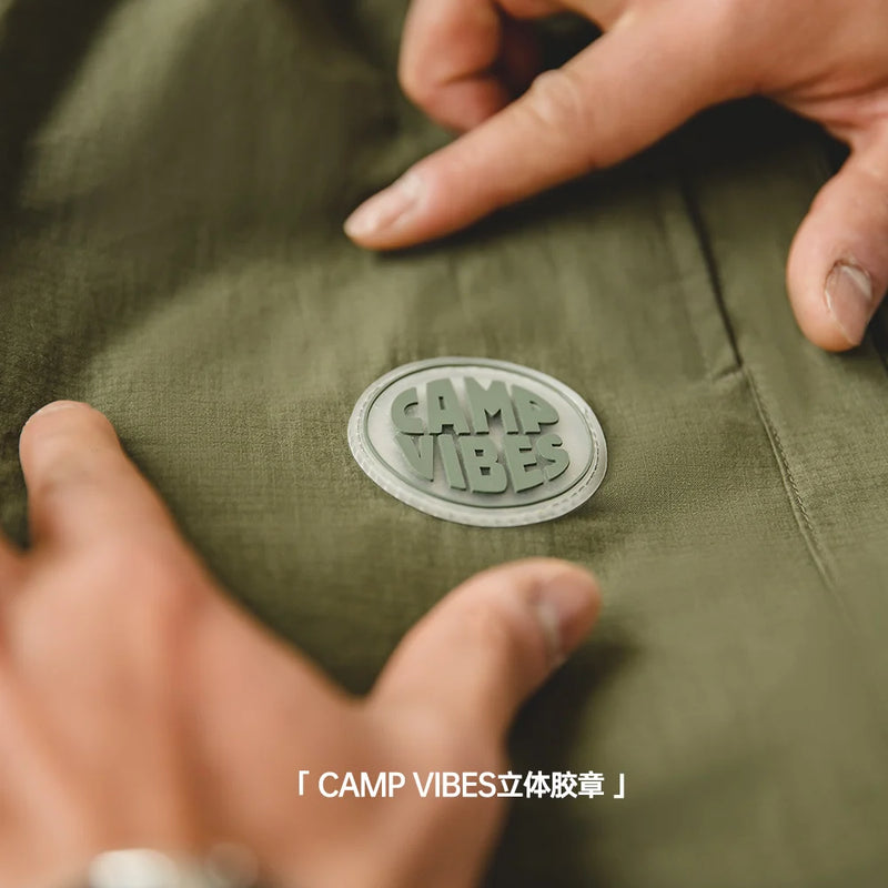 Maden Men's Drawstring Straight Tactical Pants Outdoor Green Casual Cargo Pants Wide Trousers Stylish Techwear