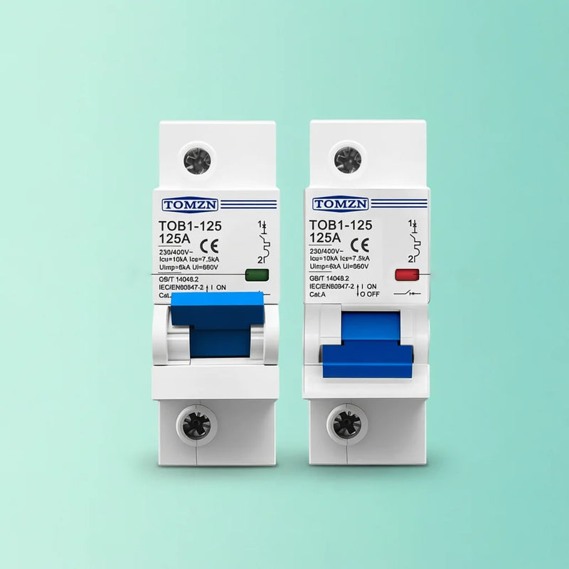 1P2P3P4P 400VACHigh Current MCB Circuit Breaker 80A100A125ADIN Rail Mount Short-circuit OverloadProtection 10kA BreakingCapacity