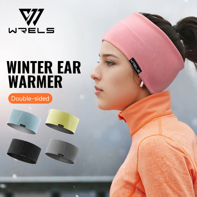 WRELS Ear Warmers Headband Fleece Earmuffs Winter Ear Covers Running Wicking Ski Sport Headband for Women Men Headband Ear Muffs