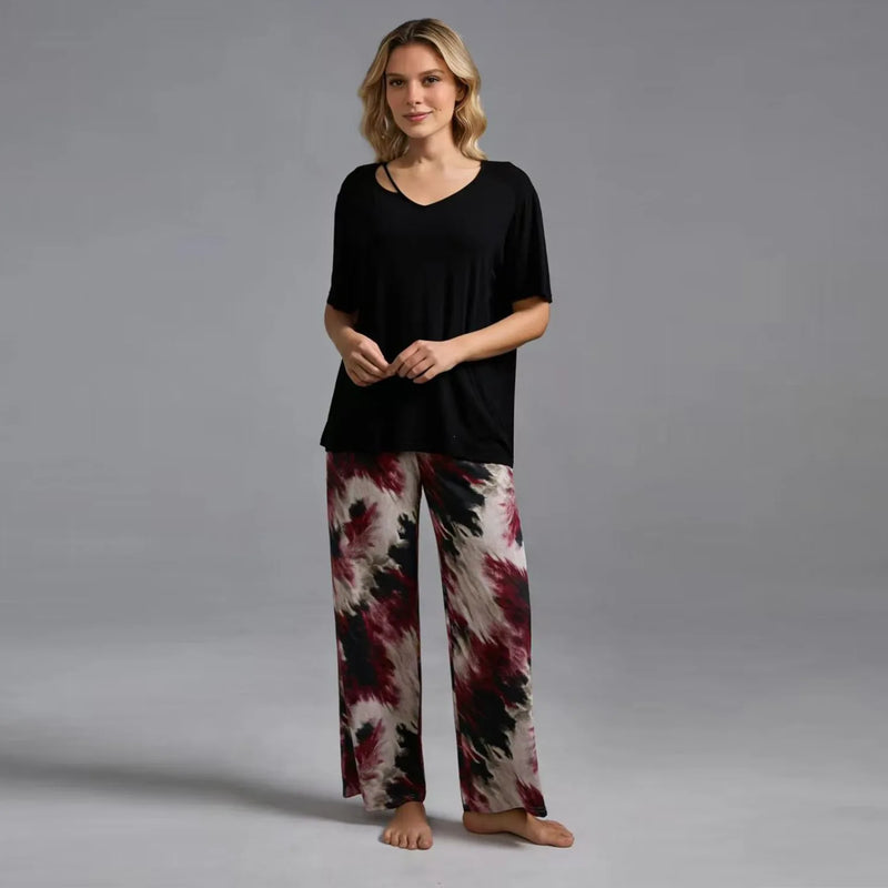 Soft Short Sleeve Sleepwear 2 Piece Set Pajamas Women's Suit Night Wear Female 2026 New Thin Pyjama Set Woman Nightwear Pijama