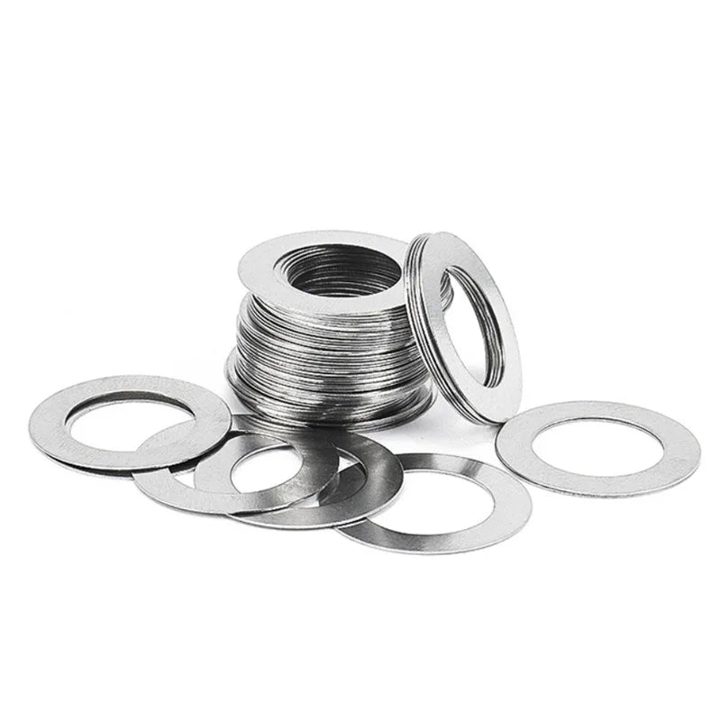 10/20/50pcs M3 M4 M5 M6 M8 M10 M12-M20 DIN988 304 Stainless Steel Adjusting Precision Shim Gasket Ultra Thin Flat Wafer Washer