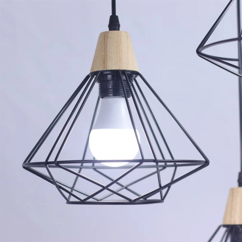 3-Light Chandelier Farmhouse Kitchen Island Pendant Light Fixture Industrial Hanging Pendant Lighting for Dining Room Bedroom