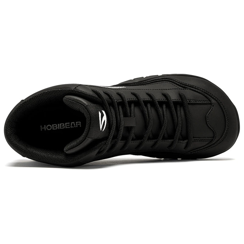 HOBIBEAR Mid-Top Hiking Boots Mens Womens Wide Width Trail Running Sneakers Outdoor Walking Non-Slip Ankle Shoes