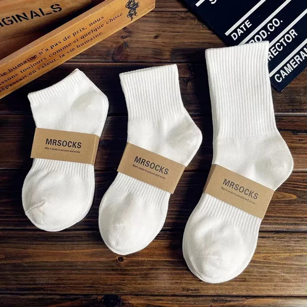 Unisex Pure Cotton Ankle Socks Black White Solid Color Spring Summer All‑Season Sports Short Socks For Men Women Couples Student